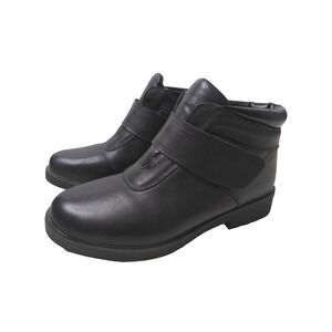 Propet Ankle Boot Mens 10 D Black Leather Waterproof Winter Outdoor Lined Tyler